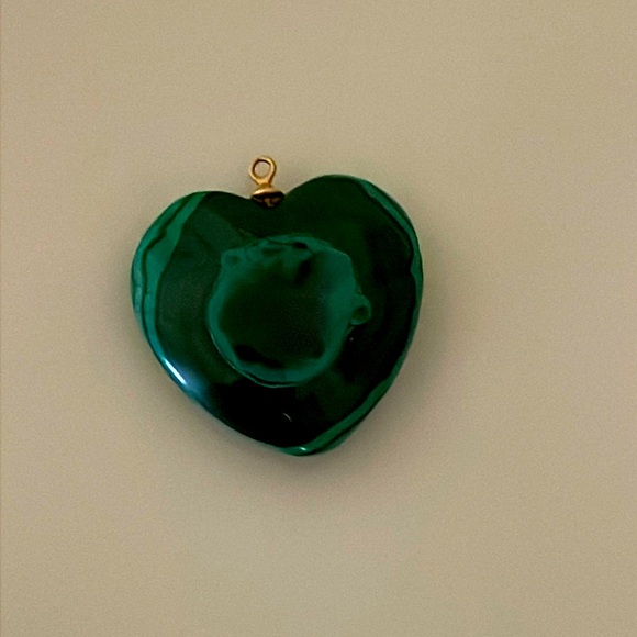 Malachite heart pendant - Picture 1 of 3
